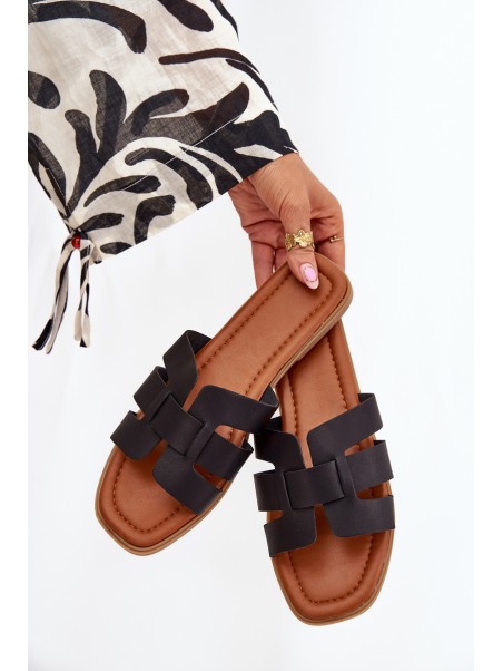 Women's Flat Heeled Sandals Black Mirona