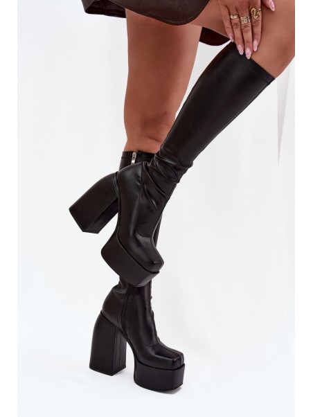 Women's Heeled And Platform Boots Black Yavira