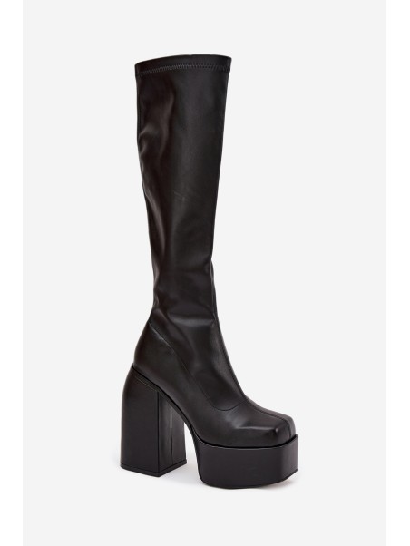Women's Heeled And Platform Boots Black Yavira