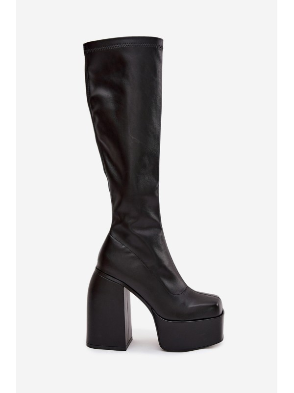 Women's Heeled And Platform Boots Black Yavira
