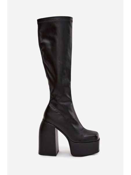 Women's Heeled And Platform Boots Black Yavira