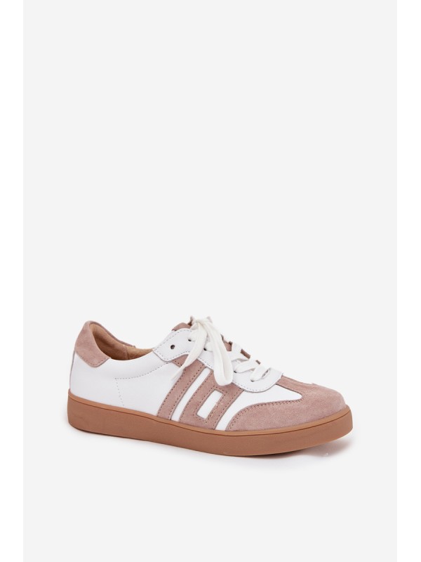 Women's Leather Sneakers Vinceza 79557 White-Beige