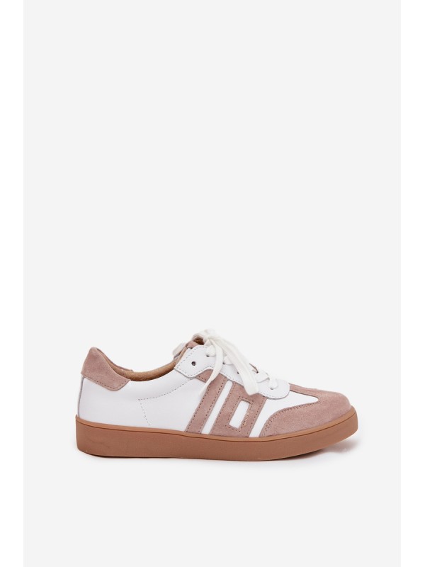 Women's Leather Sneakers Vinceza 79557 White-Beige