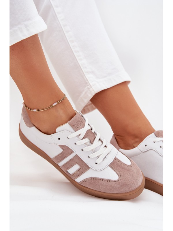 Women's Leather Sneakers Vinceza 79557 White-Beige