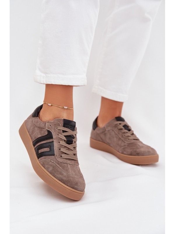 Women's Suede Sneakers Vinceza 79557 Dark Beige 2