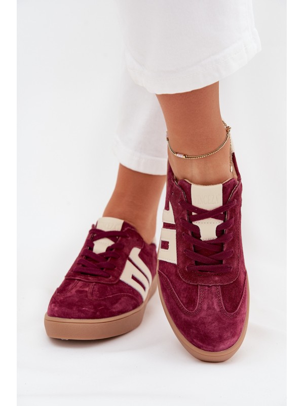 Women's Suede Sneakers Vinceza 79557 Bordeaux 2