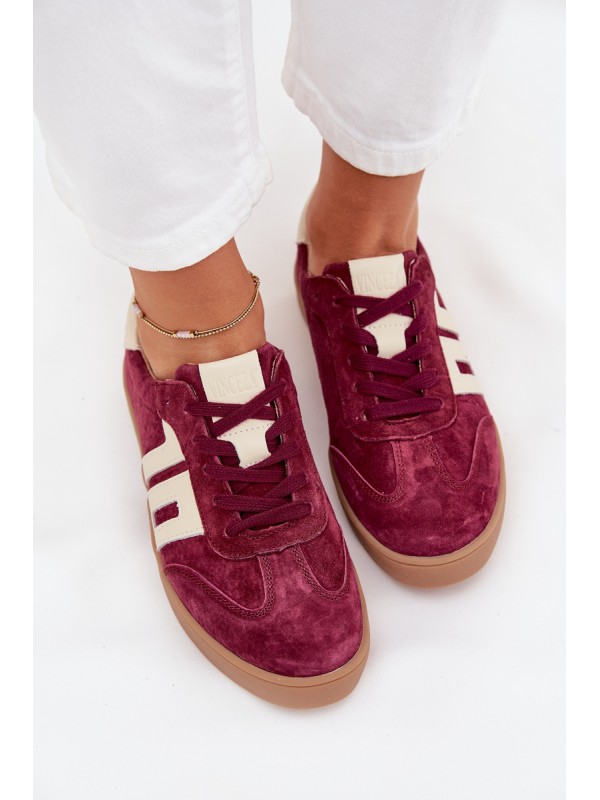 Women's Suede Sneakers Vinceza 79557 Bordeaux