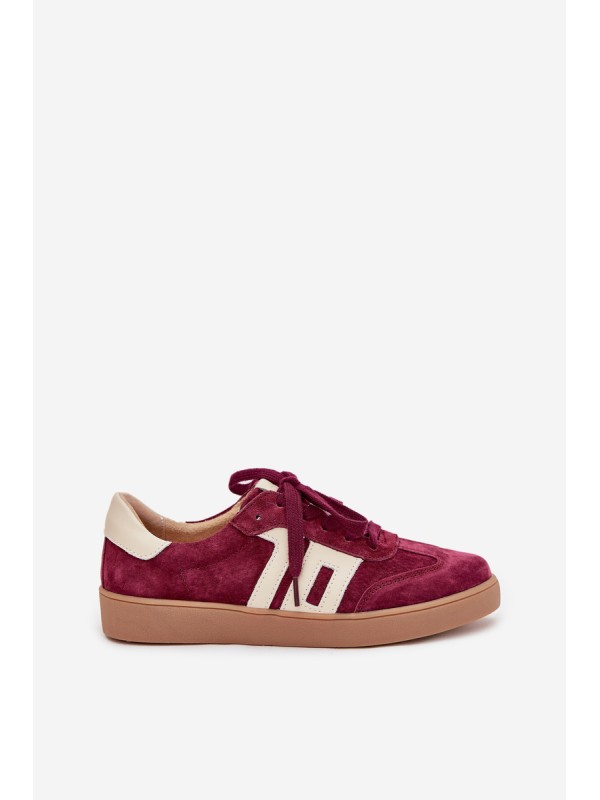 Women's Suede Sneakers Vinceza 79557 Bordeaux