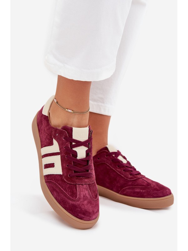 Women's Suede Sneakers Vinceza 79557 Bordeaux