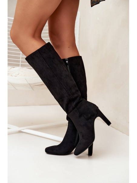 Women's Heeled Insulated Boots Black Zamira