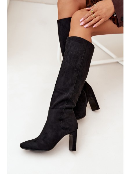 Women's Heeled Insulated Boots Black Zamira