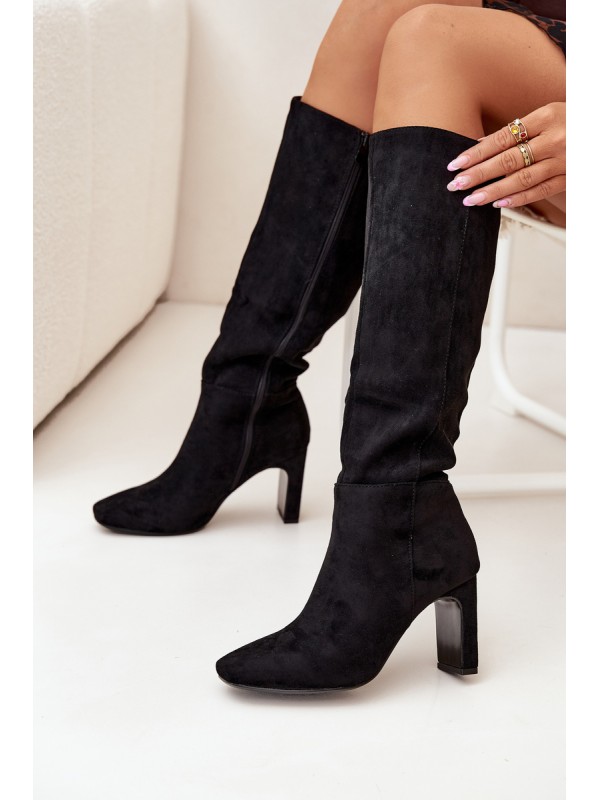 Women's Heeled Insulated Boots Black Zamira