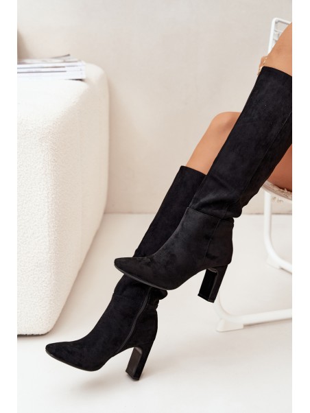 Women's Heeled Insulated Boots Black Zamira