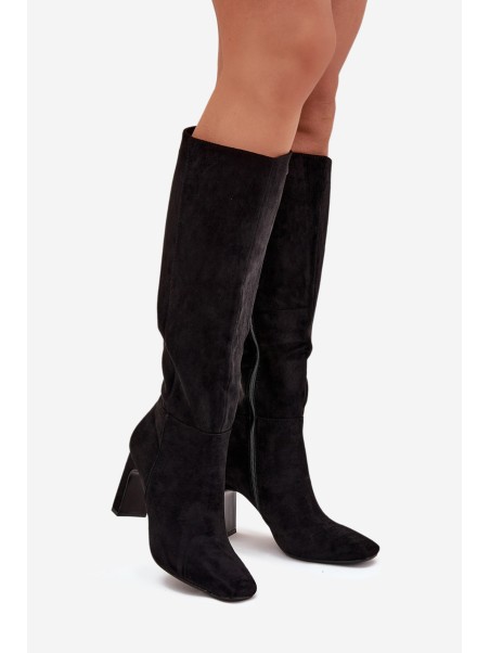Women's Heeled Insulated Boots Black Zamira