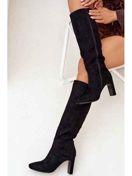 Women's Heeled Insulated Boots Black Zamira