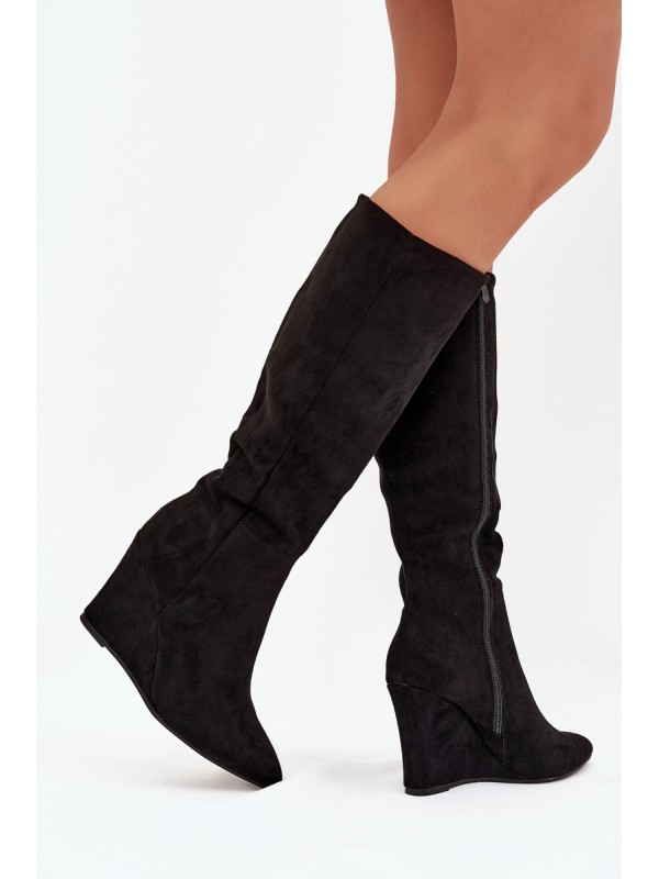 Insulated Women's Wedge Boots Black Rosina 2