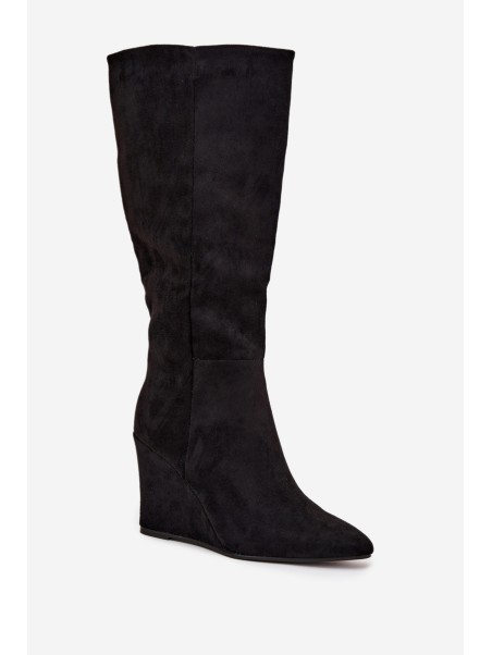 Insulated Women's Wedge Boots Black Rosina