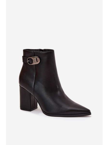 Ladies Ankle Boots With Decorative Detail Black Tharina