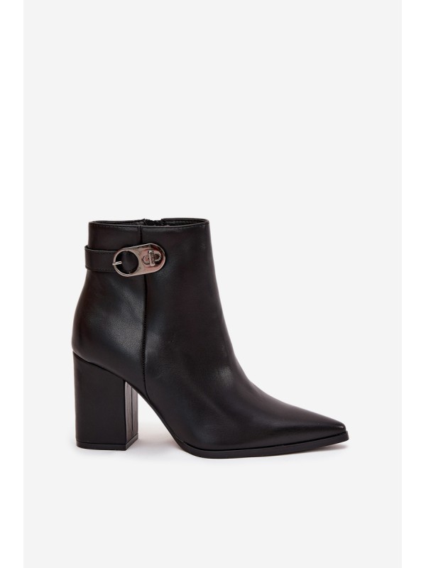 Ladies Ankle Boots With Decorative Detail Black Tharina