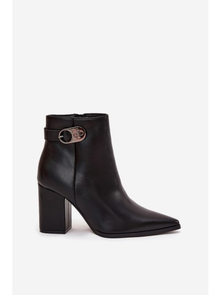 Ladies Ankle Boots With Decorative Detail Black Tharina