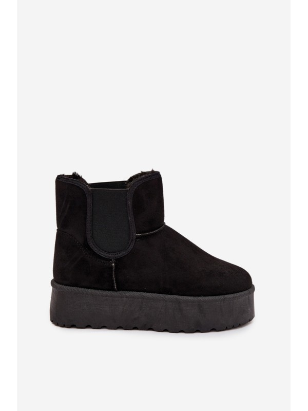 Women's Snow Boots With Elastic Insert Black Kiora