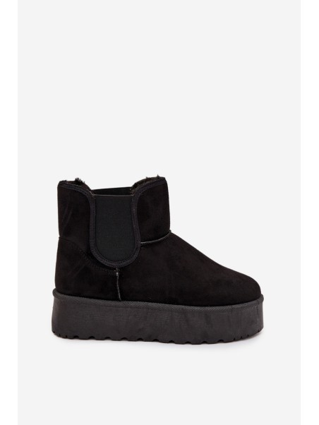 Women's Snow Boots With Elastic Insert Black Kiora