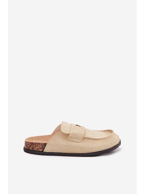 Women's Clogs On Cork Platform Beige Nivalia