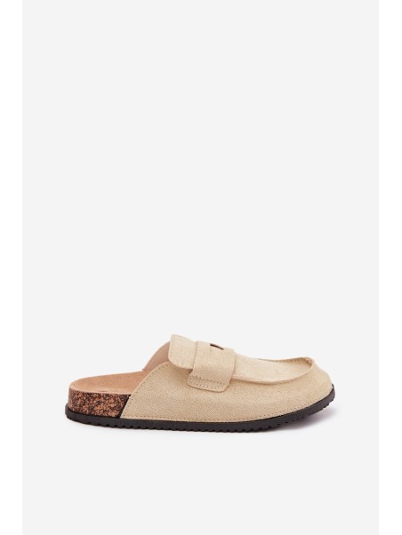 Women's Clogs On Cork Platform Beige Nivalia