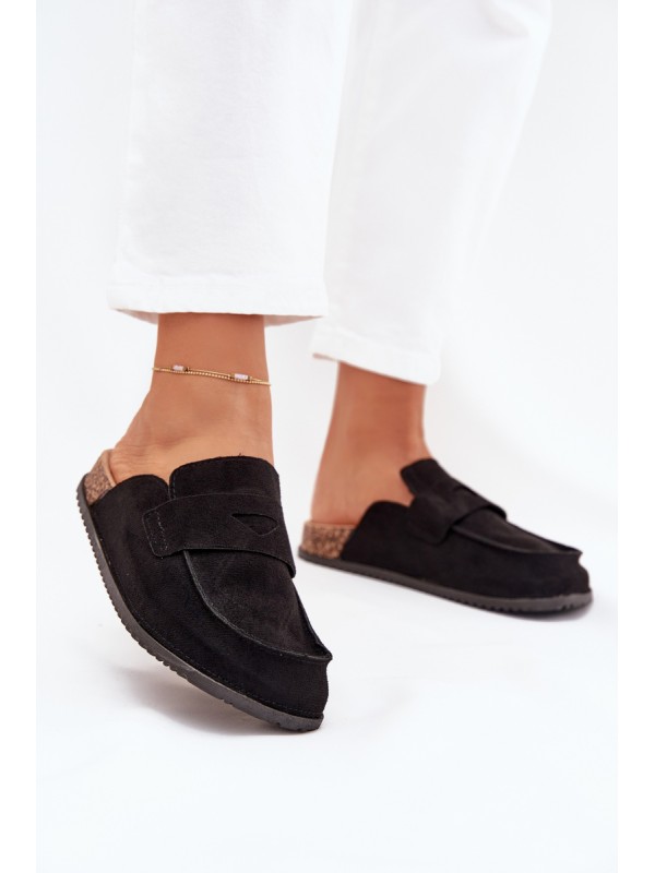 Women's Clogs On Cork Platform Black Nivalia