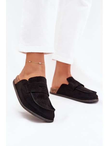 Women's Clogs On Cork Platform Black Nivalia