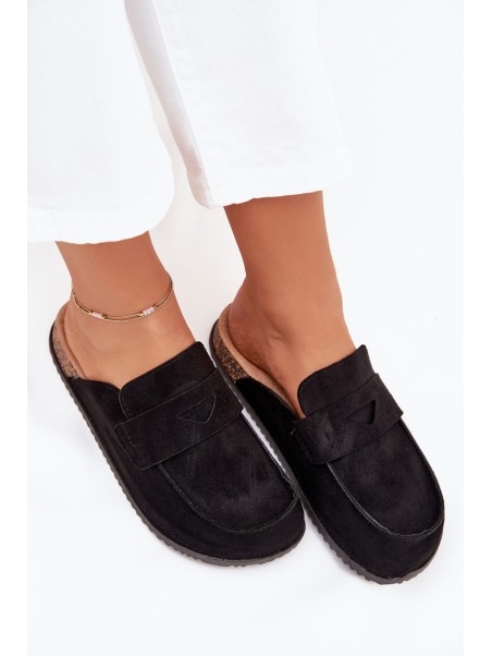 Women's Clogs On Cork Platform Black Nivalia