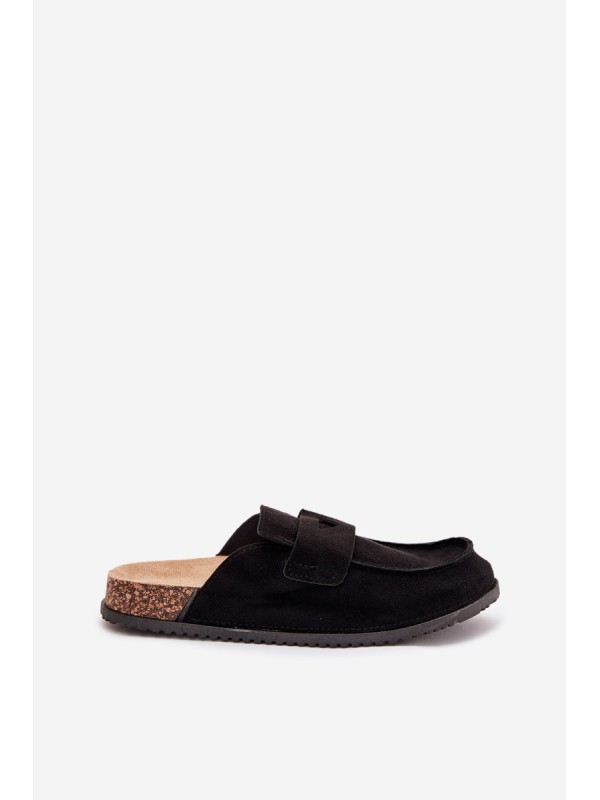 Women's Clogs On Cork Platform Black Nivalia