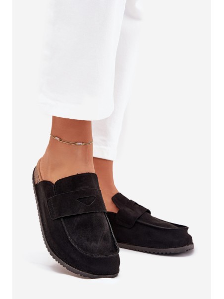 Women's Clogs On Cork Platform Black Nivalia