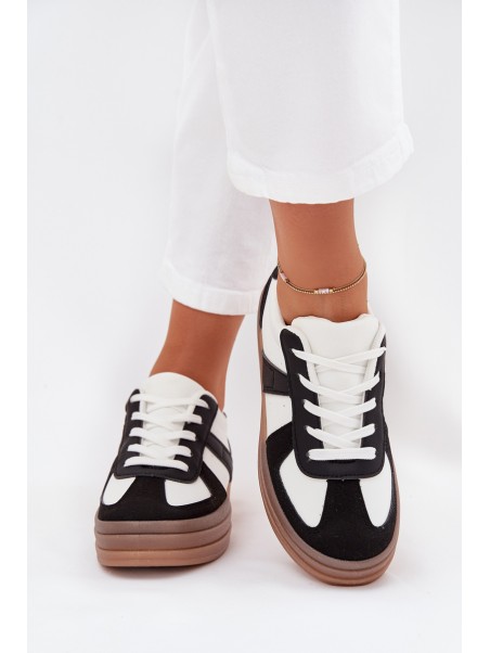 Women's Platform Sneakers Black-White Sivirae