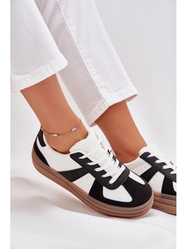 Women's Platform Sneakers Black-White Sivirae