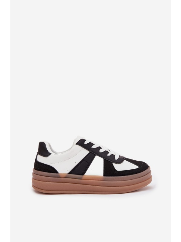 Women's Platform Sneakers Black-White Sivirae
