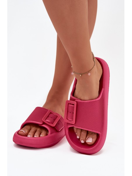 Ladies Foam Platform Sandals With Buckle Big Star RR274A583 Fuchsia