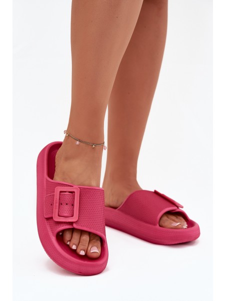 Ladies Foam Platform Sandals With Buckle Big Star RR274A583 Fuchsia