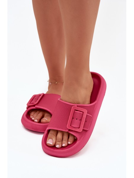 Ladies Foam Platform Sandals With Buckle Big Star RR274A583 Fuchsia