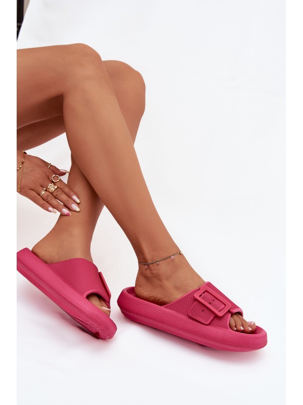 Ladies Foam Platform Sandals With Buckle Big Star RR274A583 Fuchsia