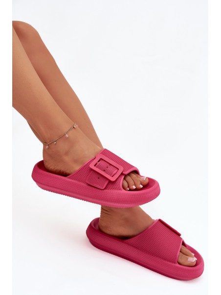 Ladies Foam Platform Sandals With Buckle Big Star RR274A583 Fuchsia