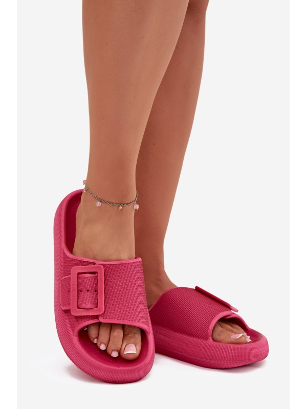 Ladies Foam Platform Sandals With Buckle Big Star RR274A583 Fuchsia