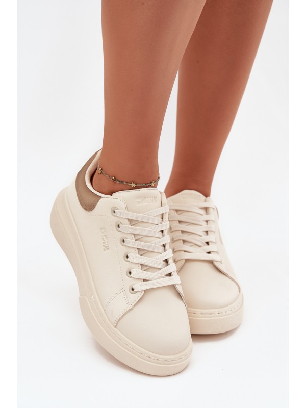 Ladies Platform Sneakers Big Star SS274246 Light Beige