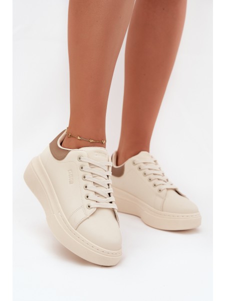 Ladies Platform Sneakers Big Star SS274246 Light Beige