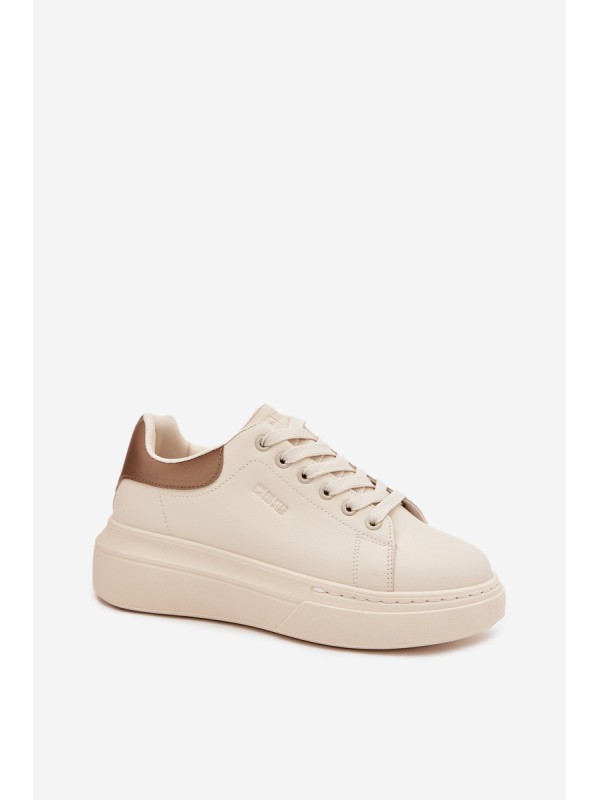 Ladies Platform Sneakers Big Star SS274246 Light Beige