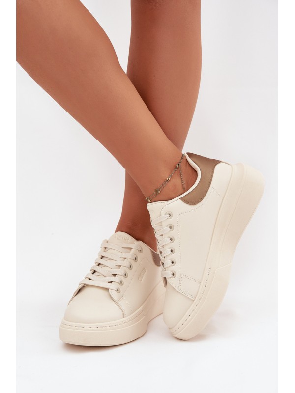 Ladies Platform Sneakers Big Star SS274246 Light Beige
