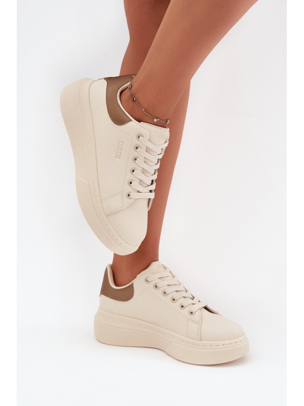 Ladies Platform Sneakers Big Star SS274246 Light Beige