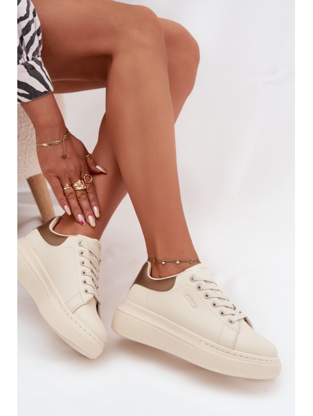 Ladies Platform Sneakers Big Star SS274246 Light Beige