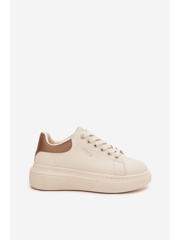 Ladies Platform Sneakers Big Star SS274246 Light Beige