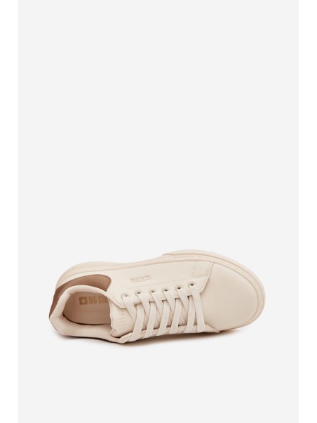 Ladies Platform Sneakers Big Star SS274246 Light Beige
